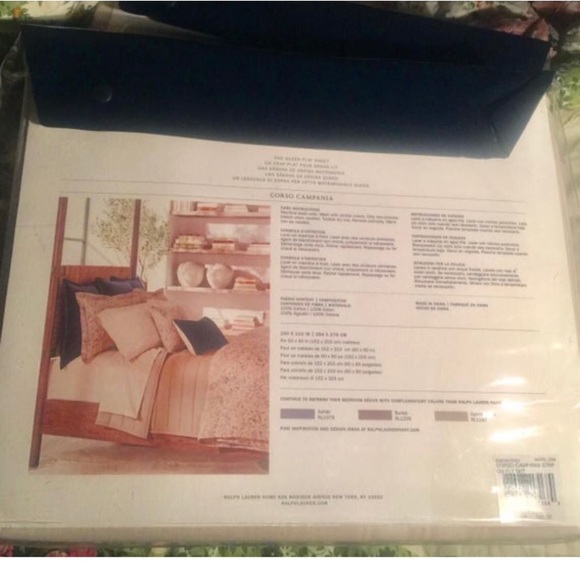 Vintage Ralph Lauren corso compañía stripes queen
flat sheet natural cream - Picture 4 of 13